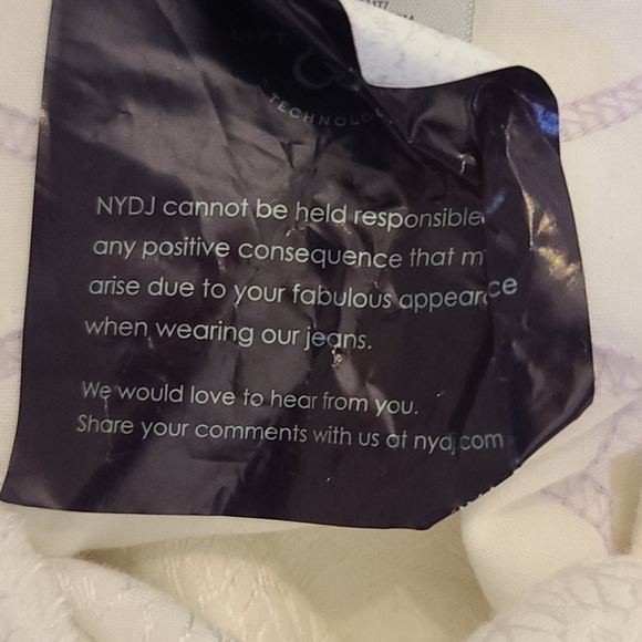 NYDJ Optic White Floral Print Jean - Picture 8 of 9